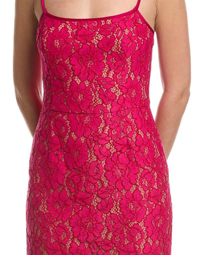 Michael Kors Collection Floral Lace Silk-Lined Slip Dress