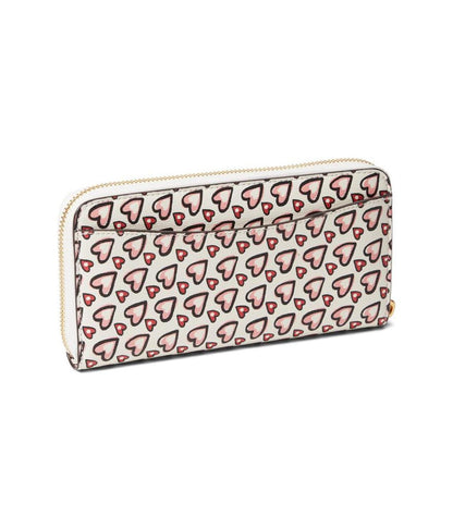 Morgan Valentines Heart Printed Zip Around Continental Wallet