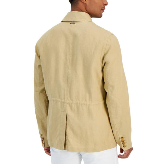 Men's Four-Pocket Linen Safari Jacket