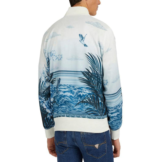 Men's Eden Satin Reversible Graphic Bomber Jacket