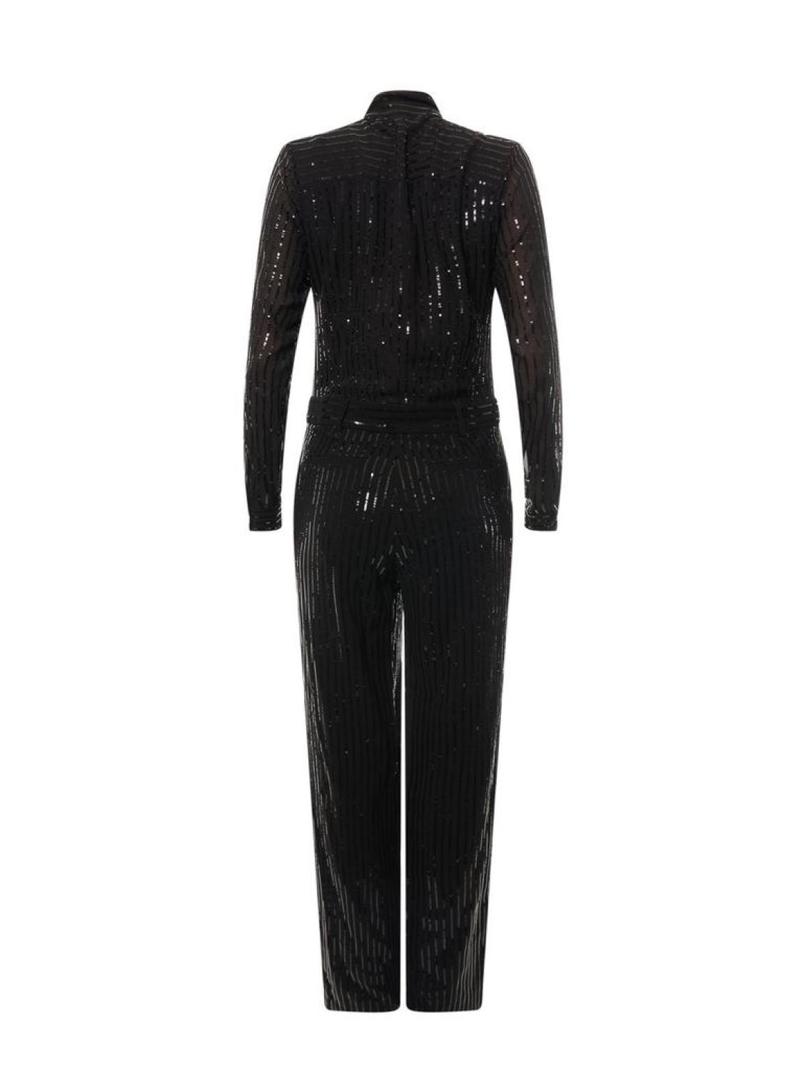 Michael Michael Kors Tied Neck All-Over Sequins Jumpsuit