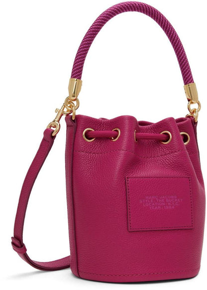 Pink 'The Leather Bucket' Bag