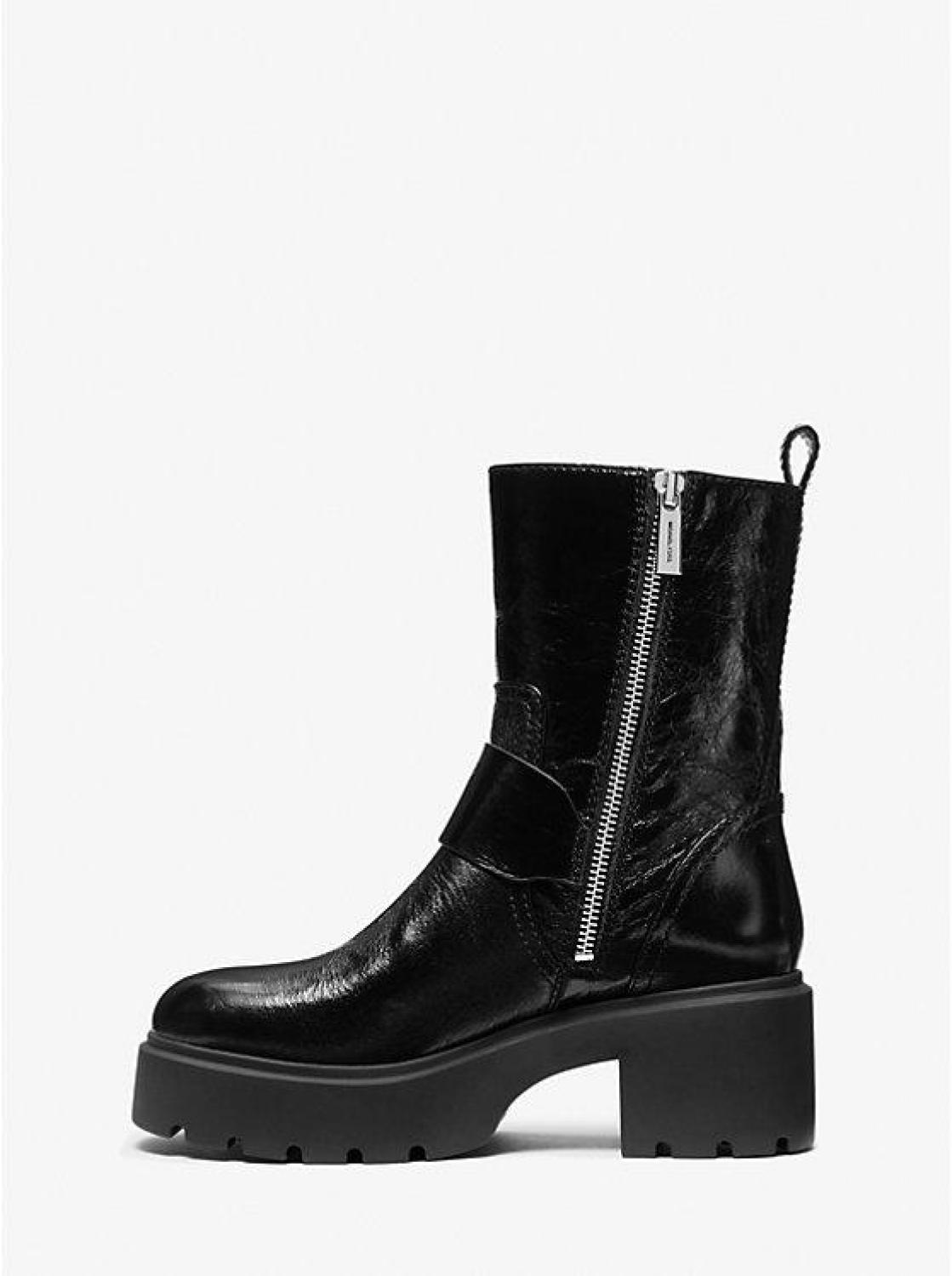 Perry Crinkled Patent Leather Boot