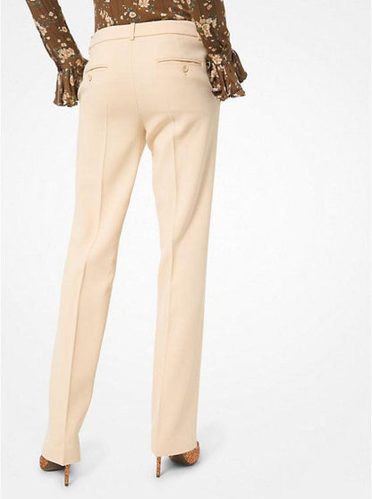 Double Crepe-Sablé Straight-Leg Trousers