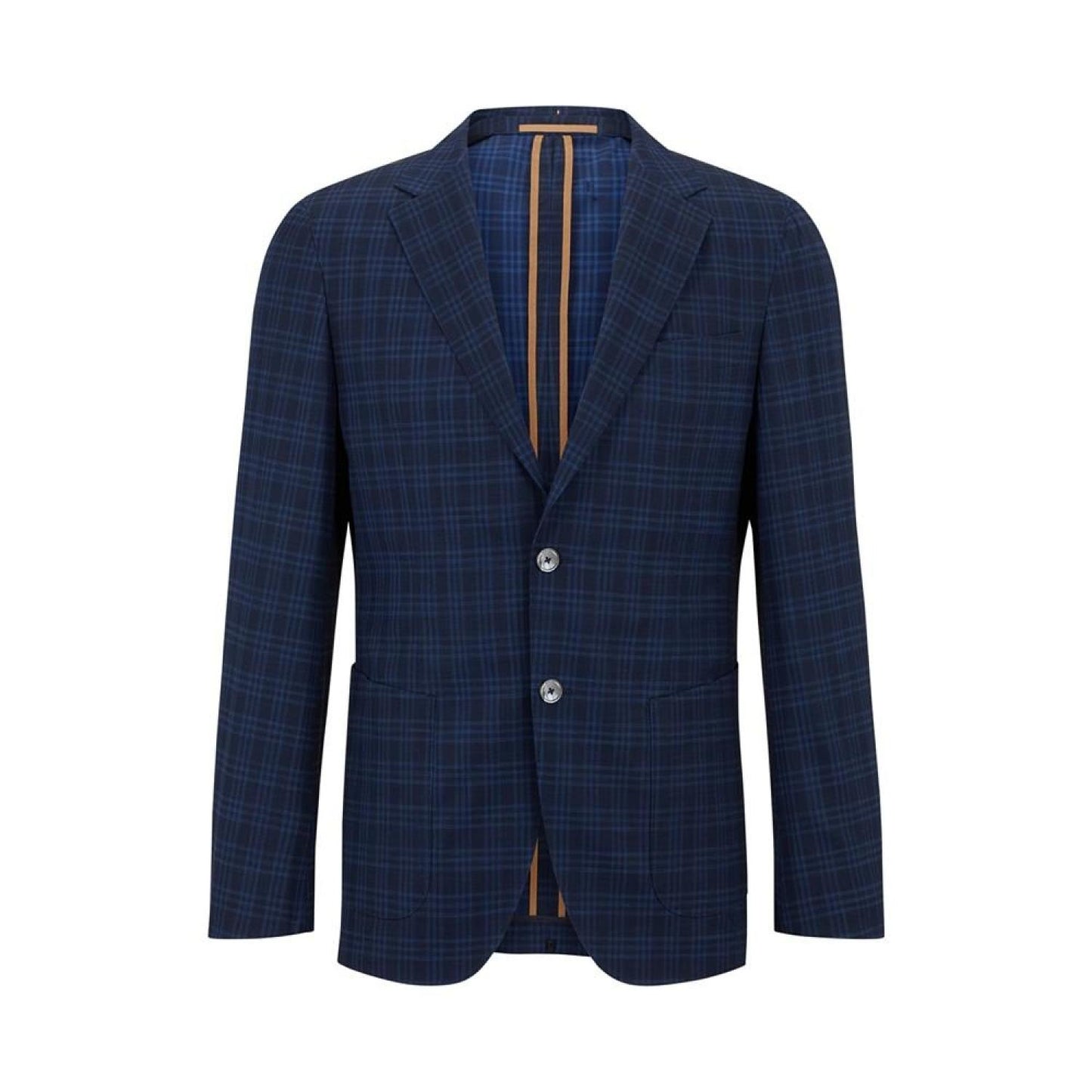 Men's Checked Stretch Slim-Fit Jacket