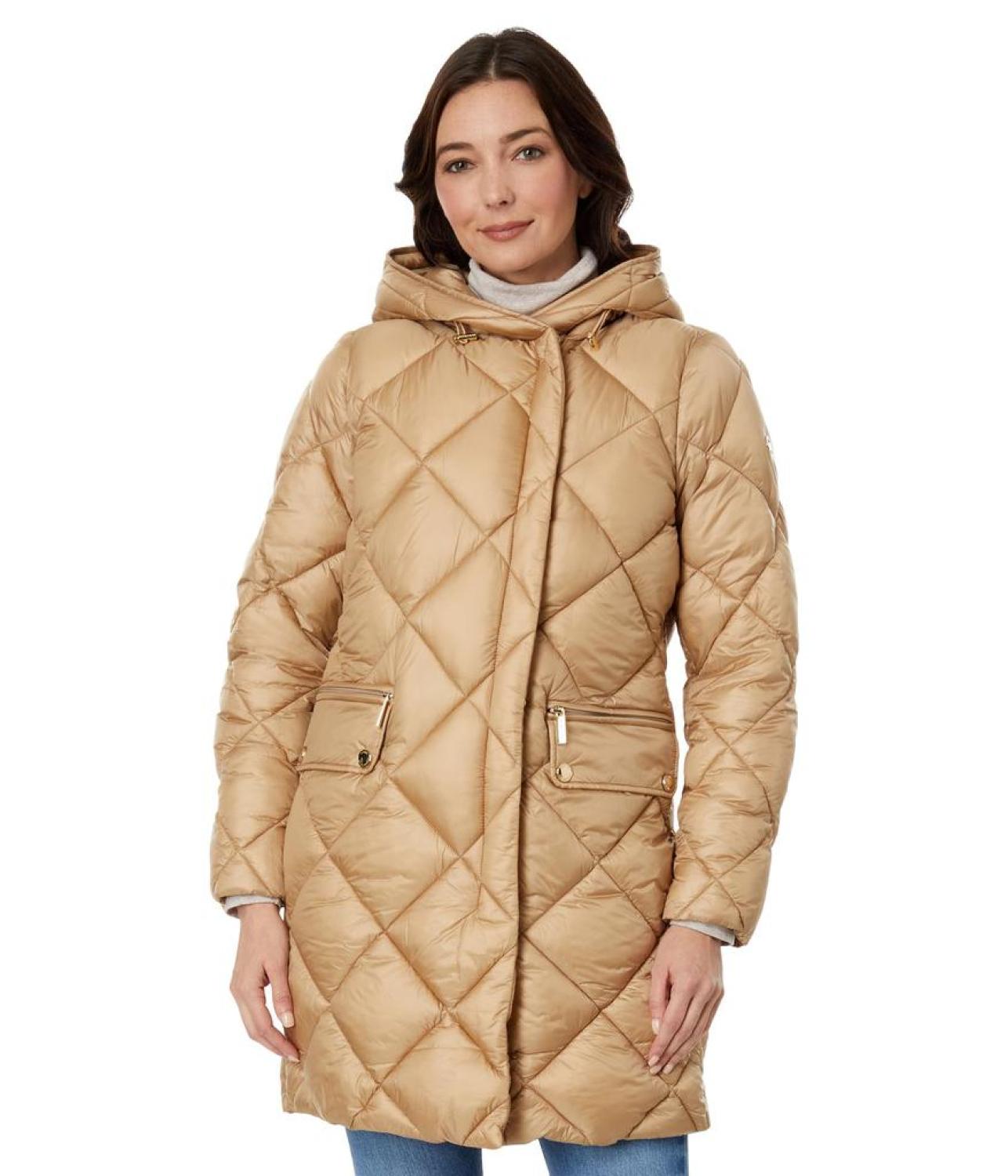 Hooded Long Quilt Puffer M426079C68