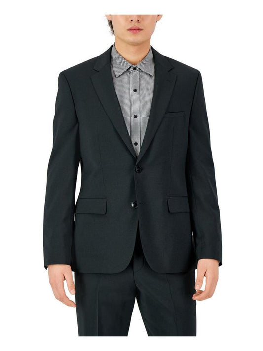 Karl224X Mens Virgin Wool Modern Fit Two-Button Blazer