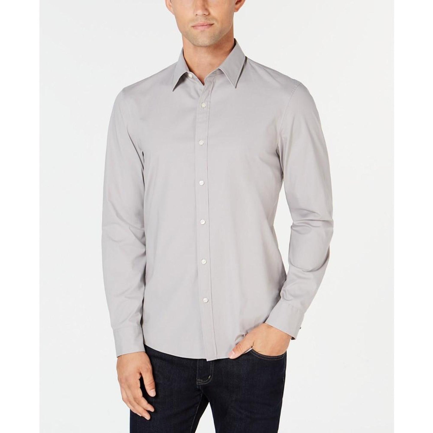 Men's Stretch Button-Front Shirt