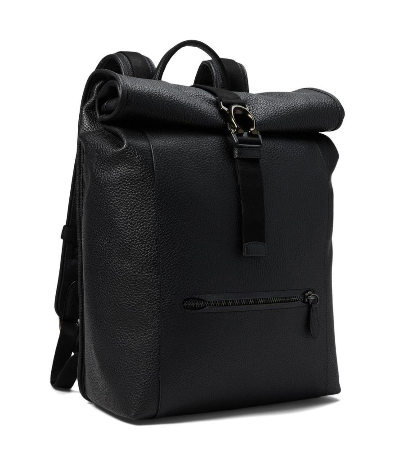 Beck Roll Top Backpack in Pebble Leather