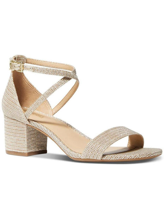 Womens Strappy Glitter Ankle Strap