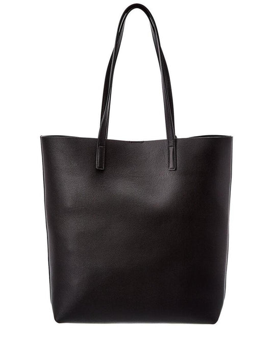 Saint Laurent North/South Medium Leather Shopper Tote