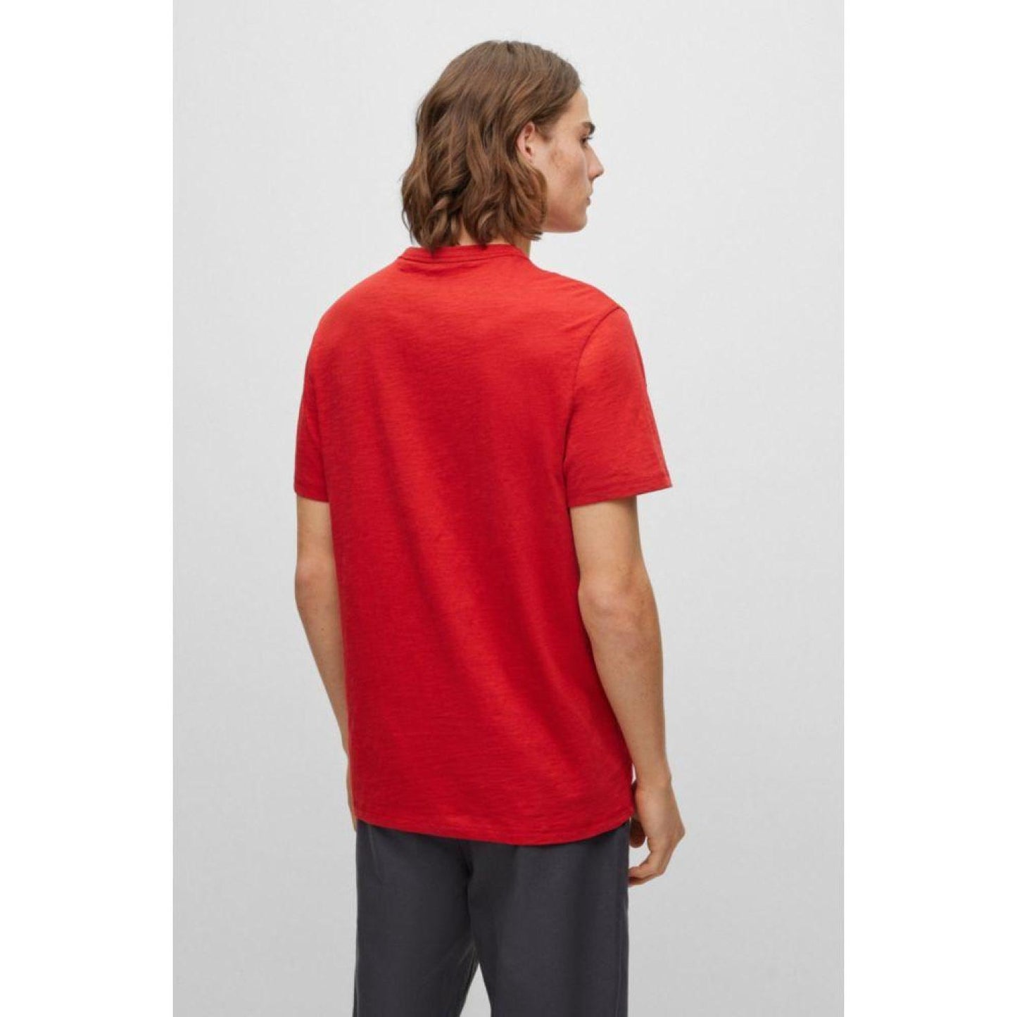 Cotton-jersey regular-fit T-shirt with logo patch