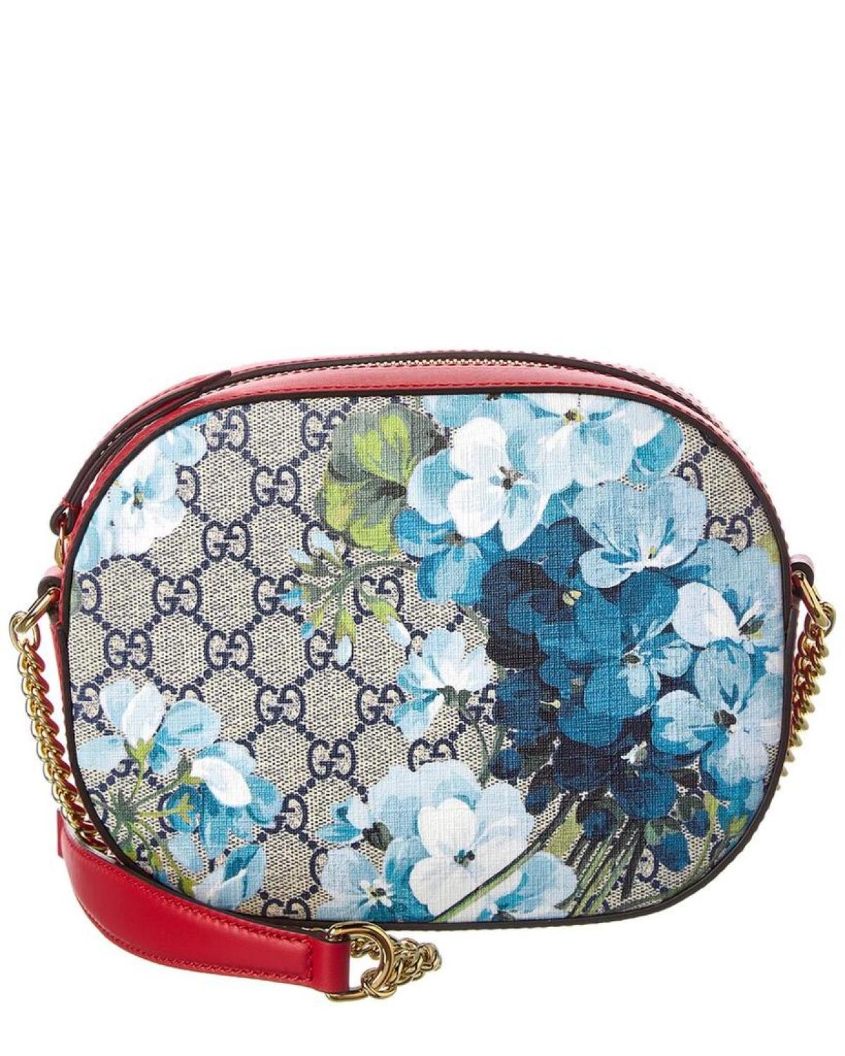 Gucci GG Blooms Supreme Canvas & Leather Crossbody