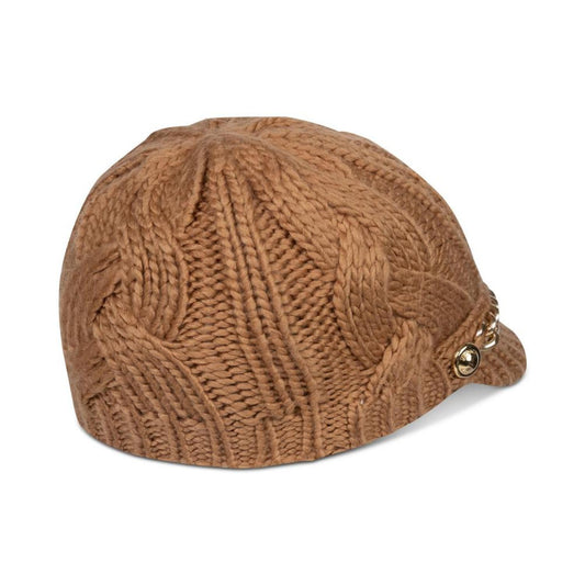 Women's Braided Cable Peak Hat