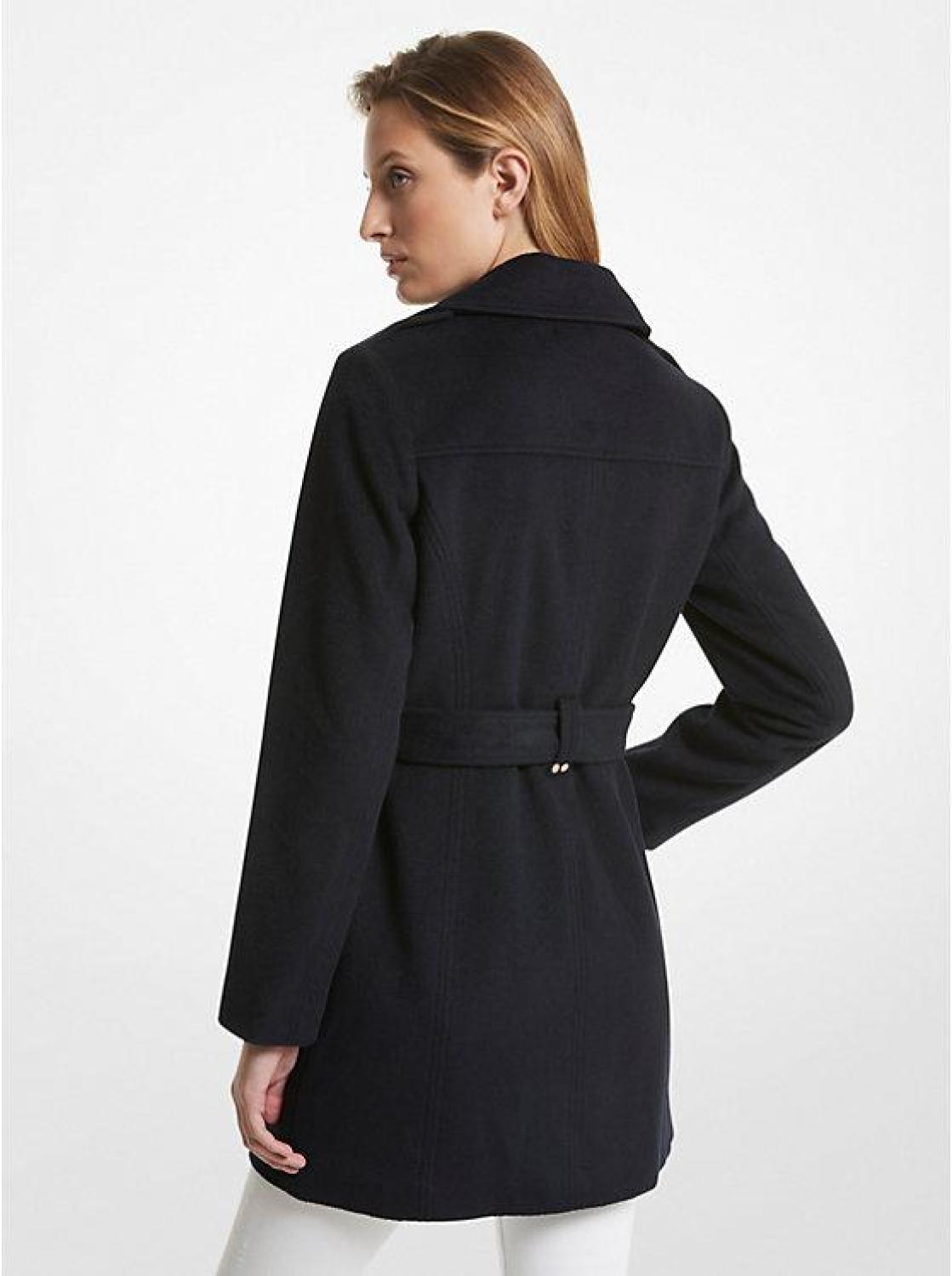 Wool Blend Belted Coat