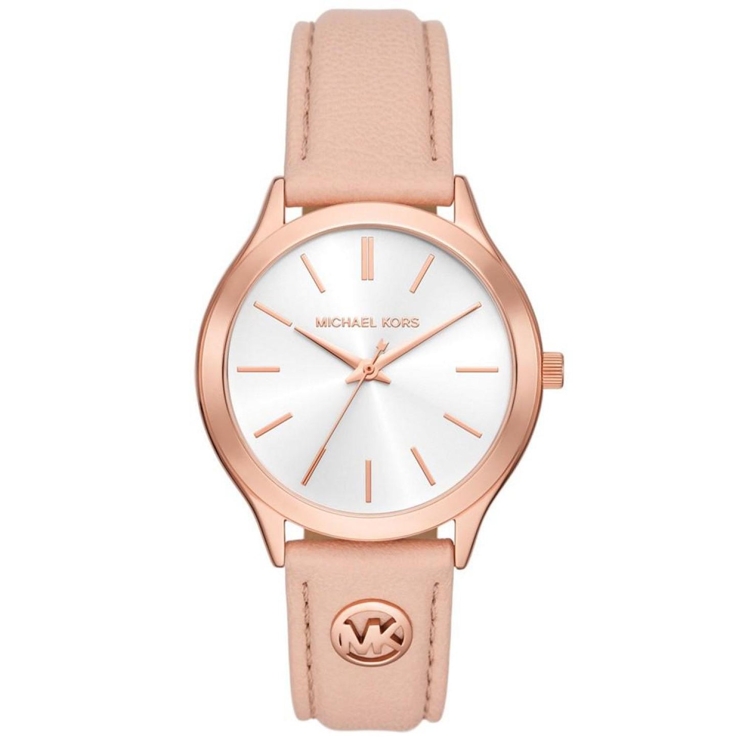 Women's Slim Runway Three-Hand Blush Leather Watch 38mm