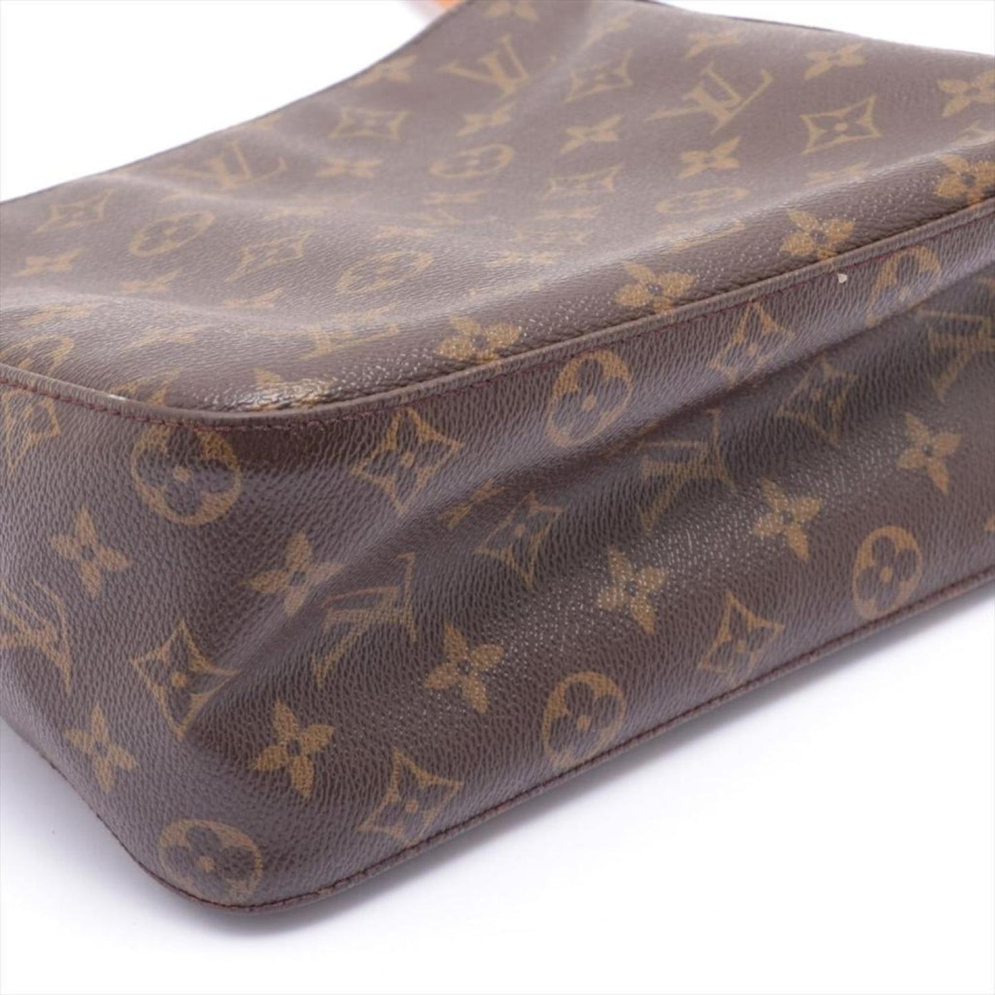 Louis Vuitton Brown Monogram Canvas Leather Looping MM Shoulder Bag