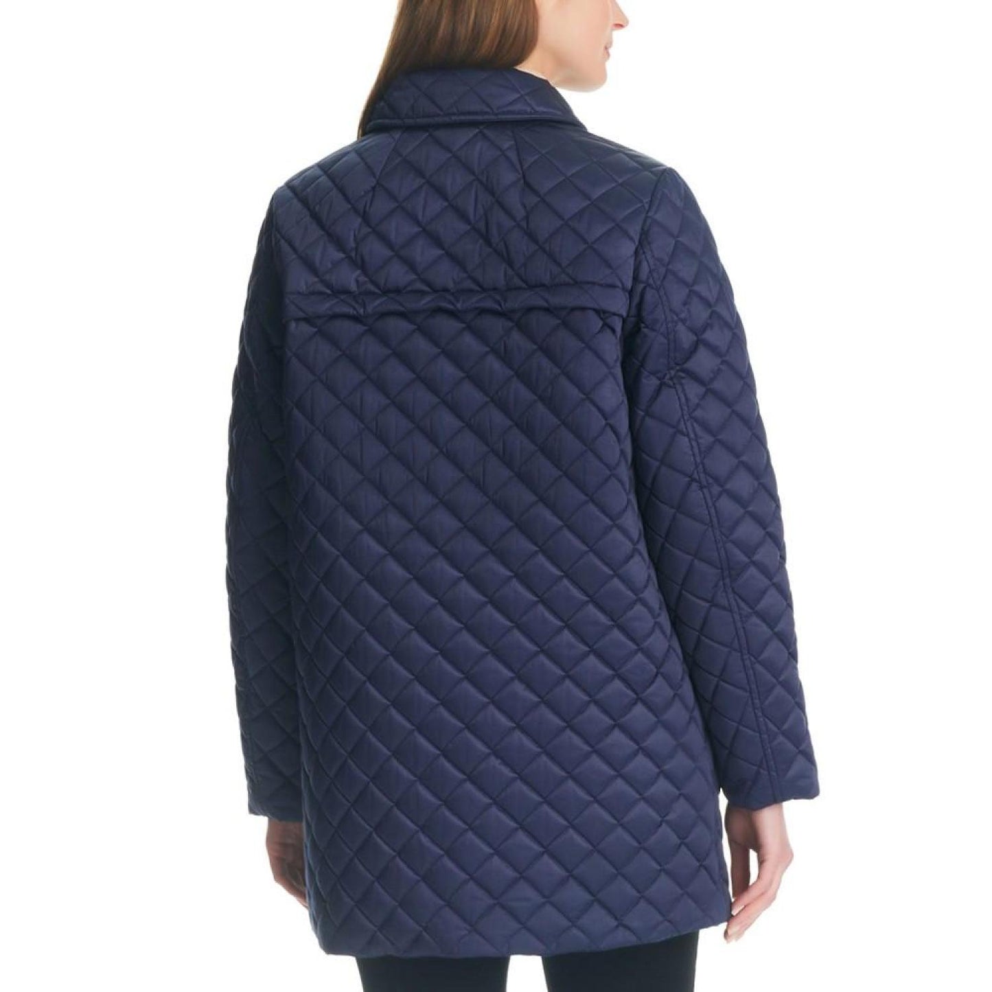 Women's Imitation-Pearl-Button Quilted Coat