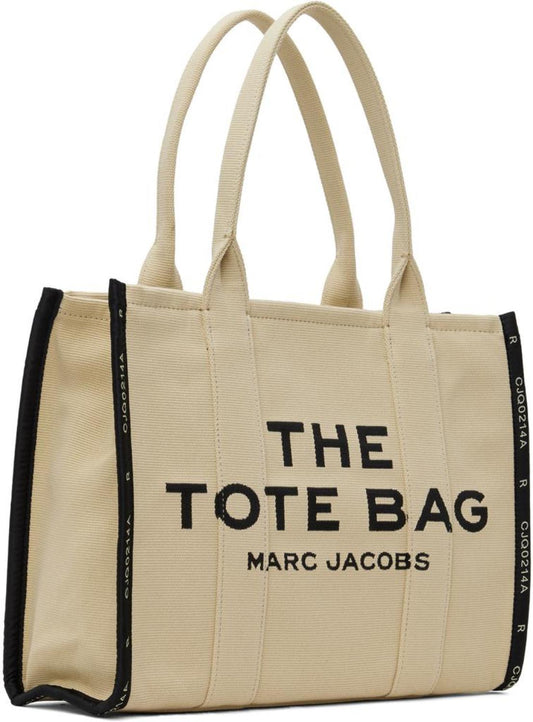 Beige Large 'The Jacquard' Tote