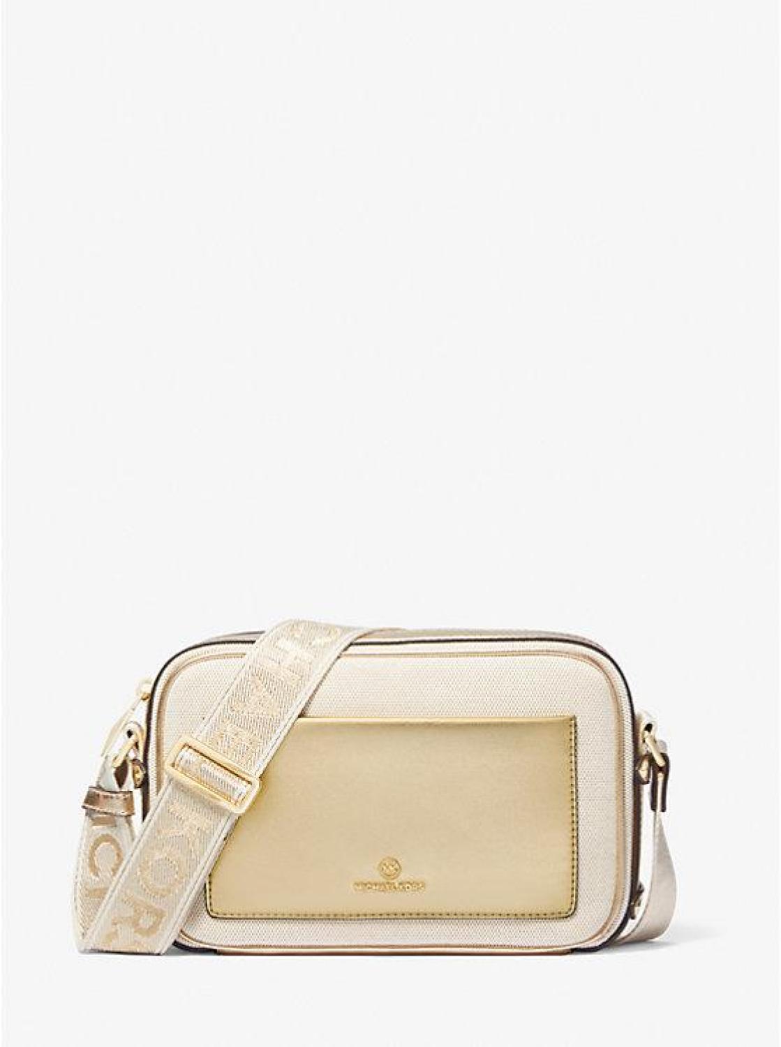 Maeve Large Canvas and Metallic Crossbody Bag