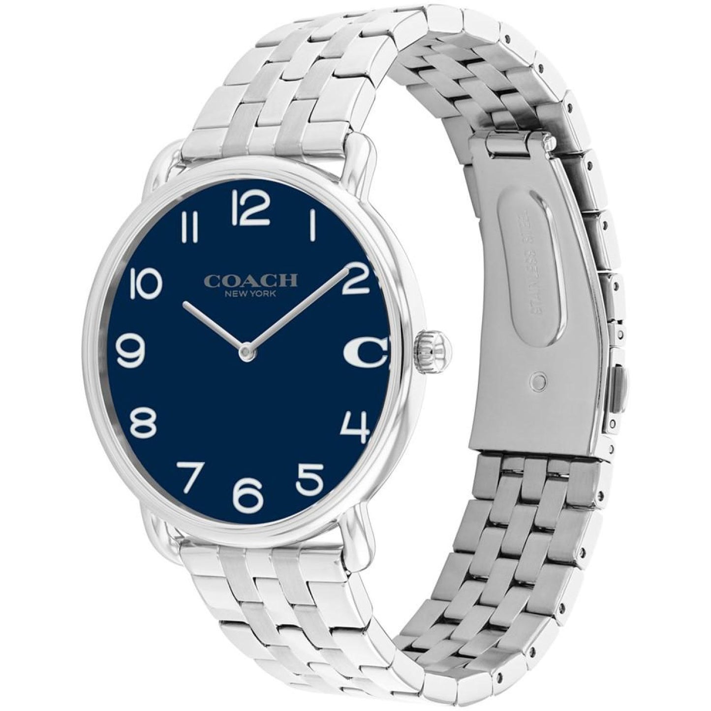 Men's Elliot Silver-Tone Stainless Steel Bracelet Watch 40mm