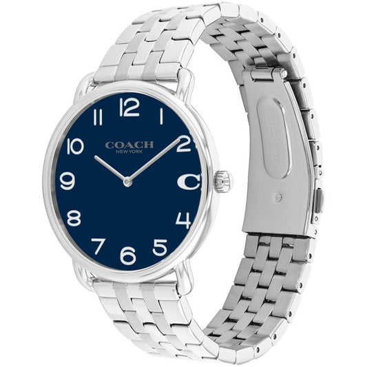 Men's Elliot Silver-Tone Stainless Steel Bracelet Watch 40mm