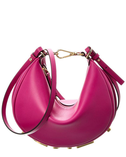 FENDI Fendigraphy Mini Leather Hobo Bag