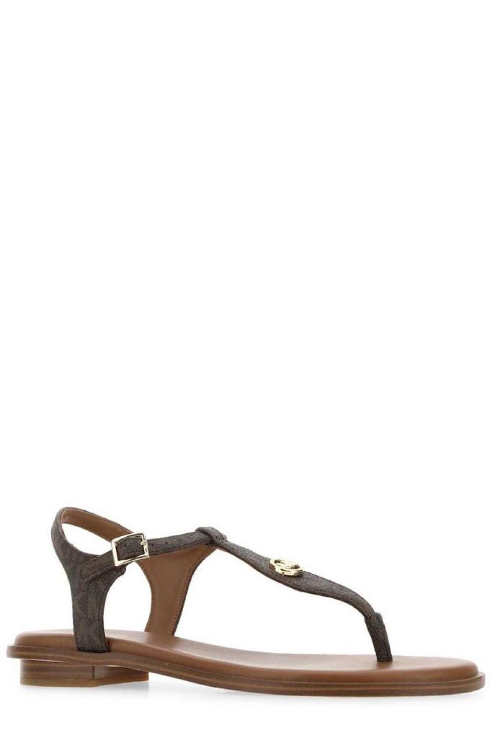 Michael Michael Kors Logo Plaque T-Bar Strap Sandals