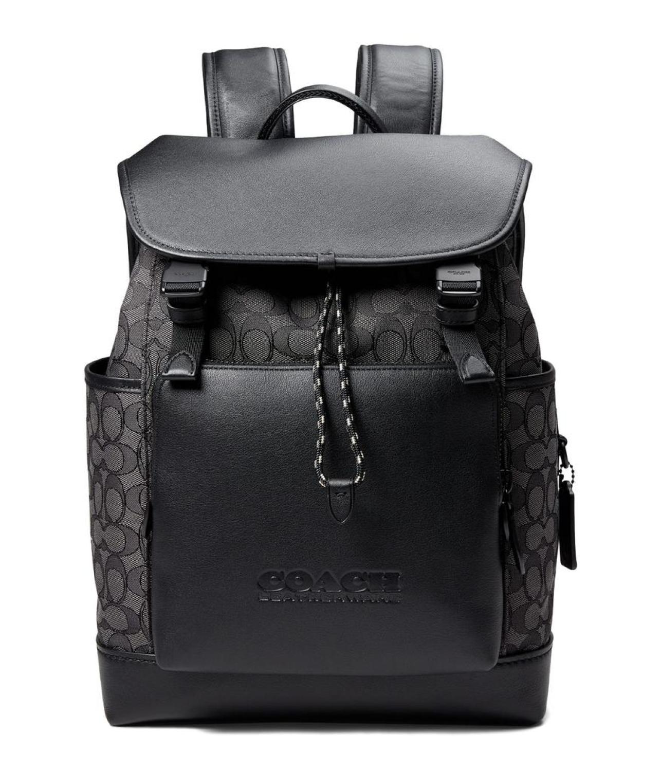 League Flap Backpack in Signature Jacquard