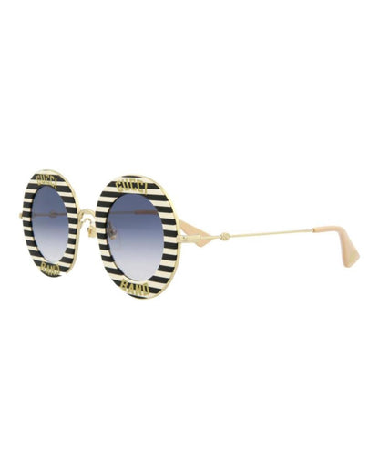 Round-Metal Frame Sunglasses