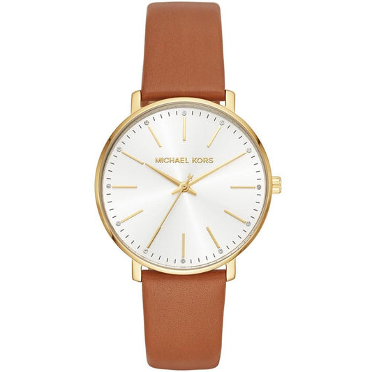 Women's Pyper Luggage Leather Strap Watch 38mm