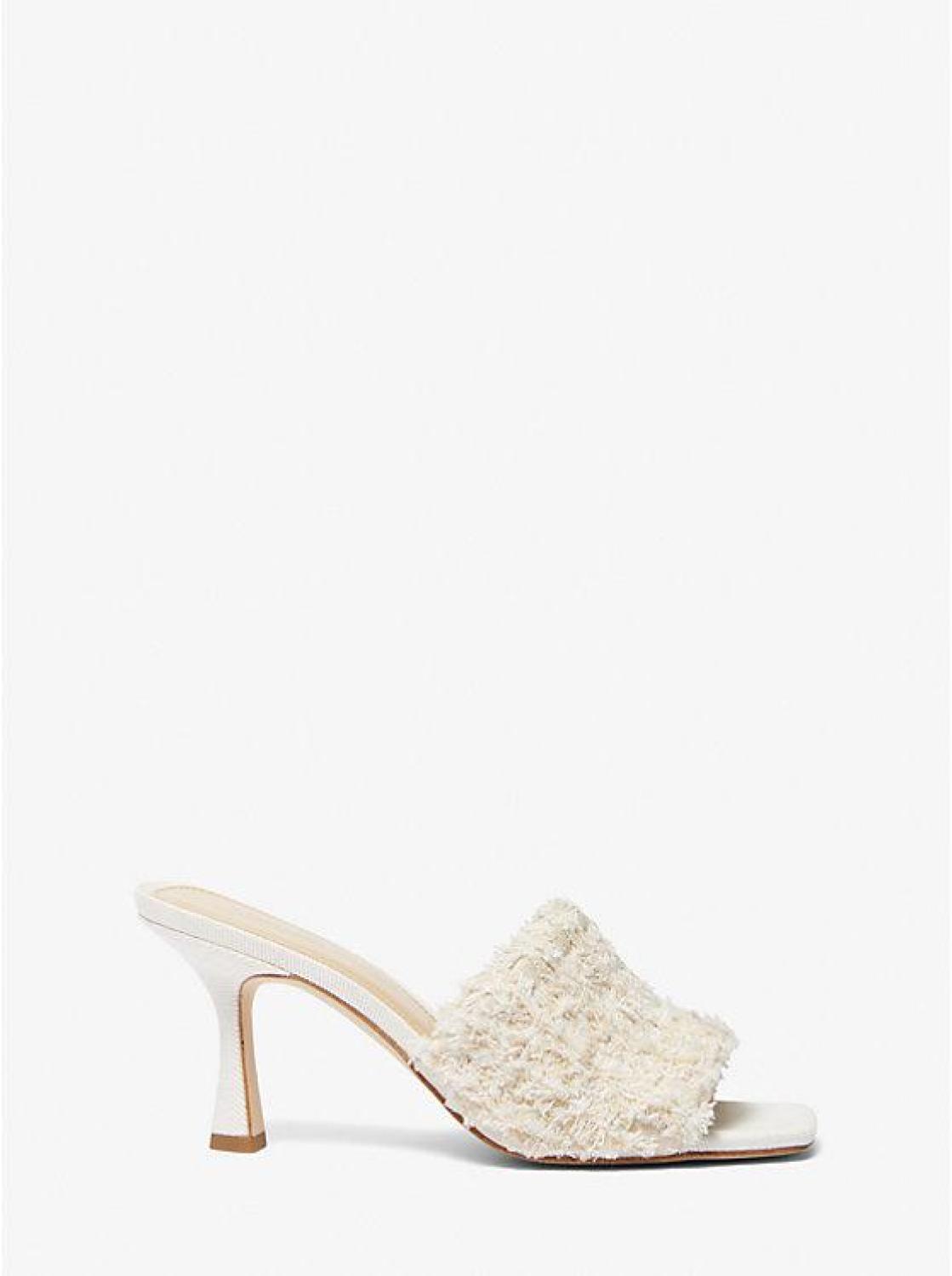 Tessa White Denim Mule Sandal