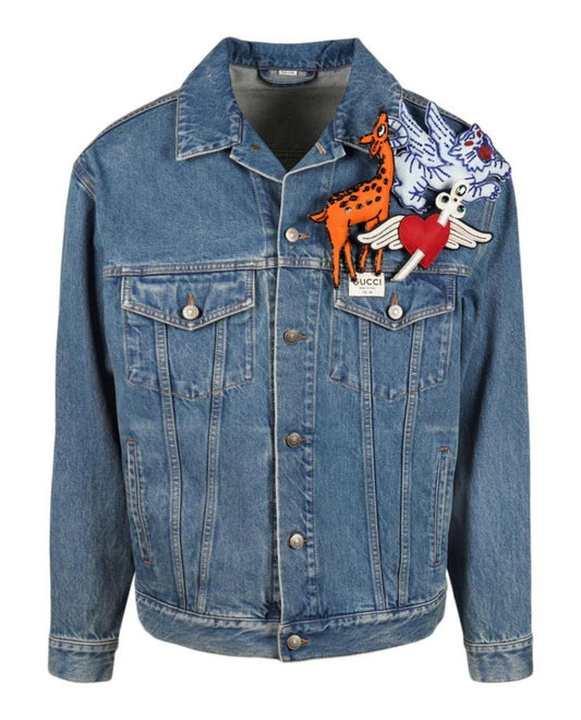 Gucci Brooch Denim Jacket