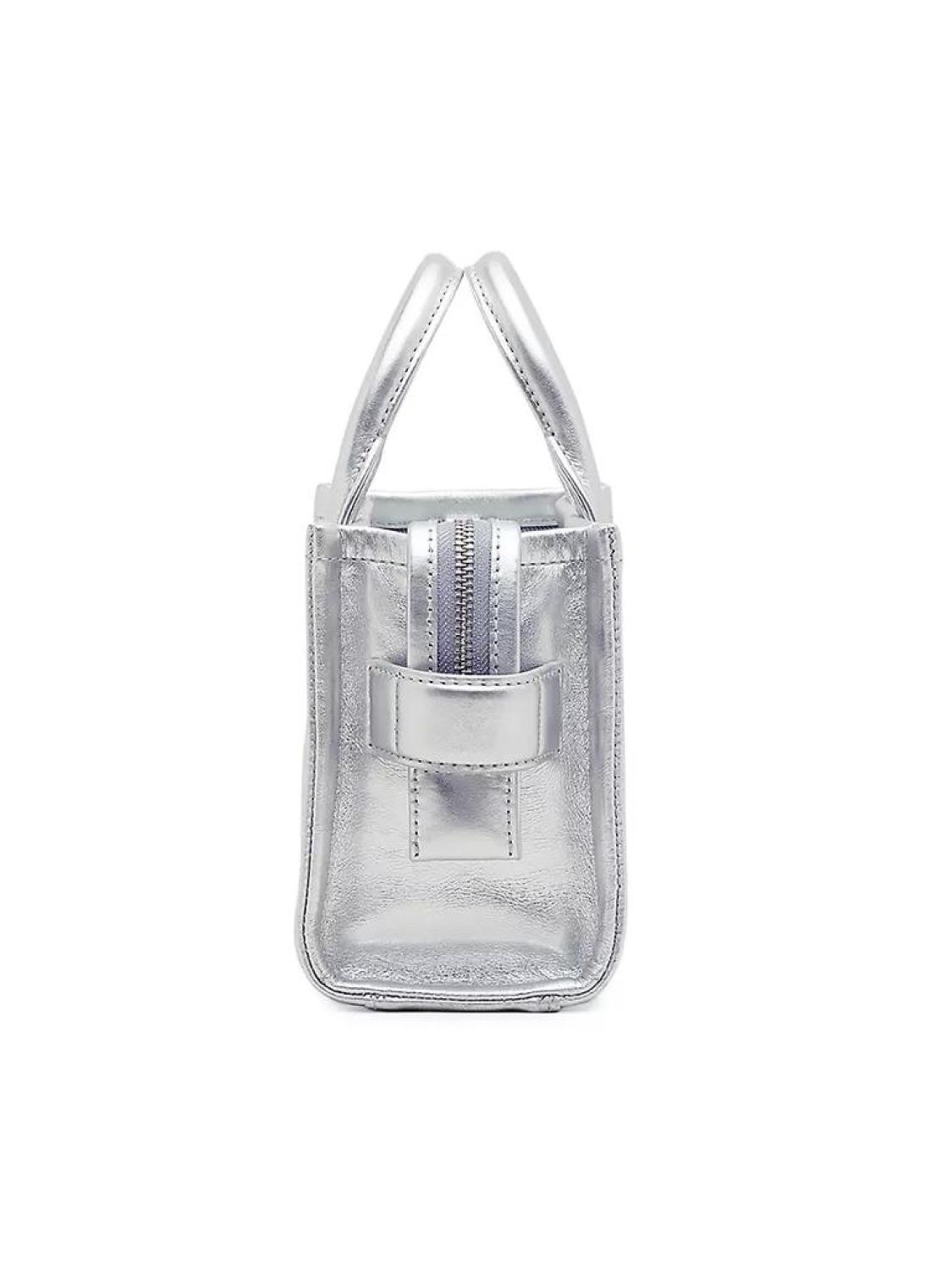 The Micro Metallic Leather Tote Bag