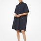 Organic Stretch Cotton Poplin Shirtdress