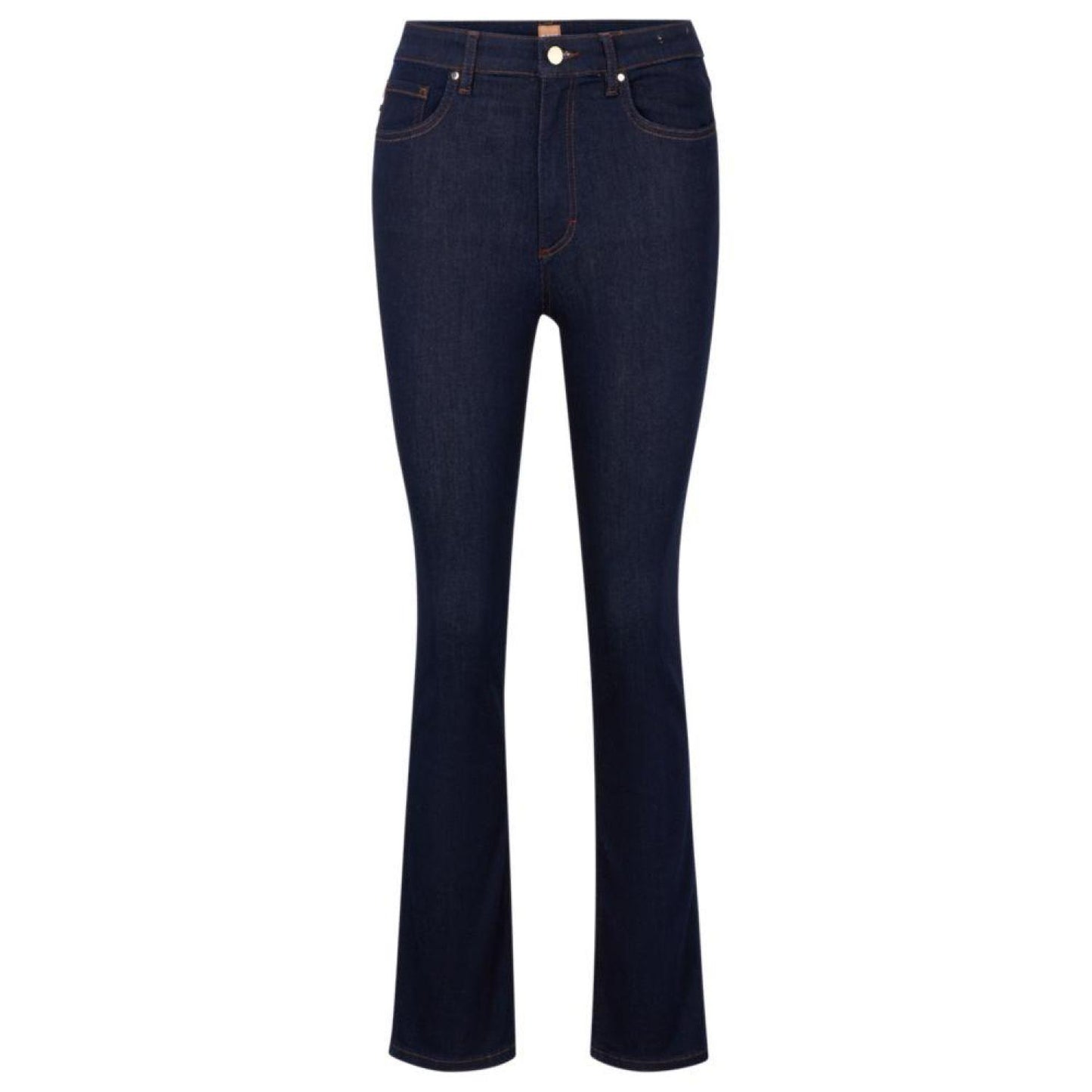 High-waisted jeans in blue super-stretch denim