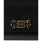 Morgan Bedazzled Bow Patent Leather Flap Chain Wallet