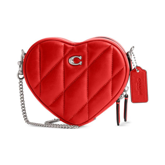 Quilted Leather Pillow Heart Crossbody 14