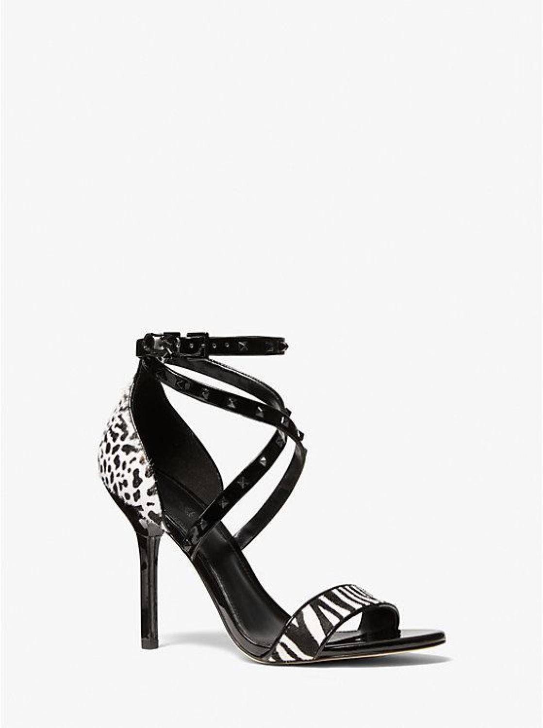 Astrid Animal Print Calf Hair Sandal