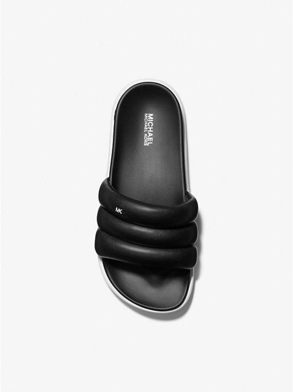 Finnie Quilted Faux Leather Slide Sandal