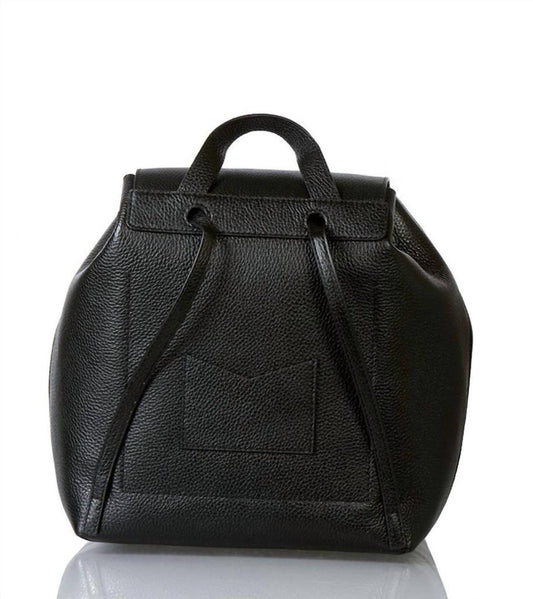 Junie Leather Backpack In Black