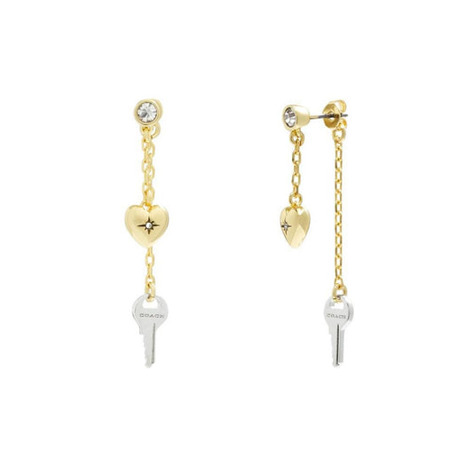 Faux Stone Heart Key Chain Earrings