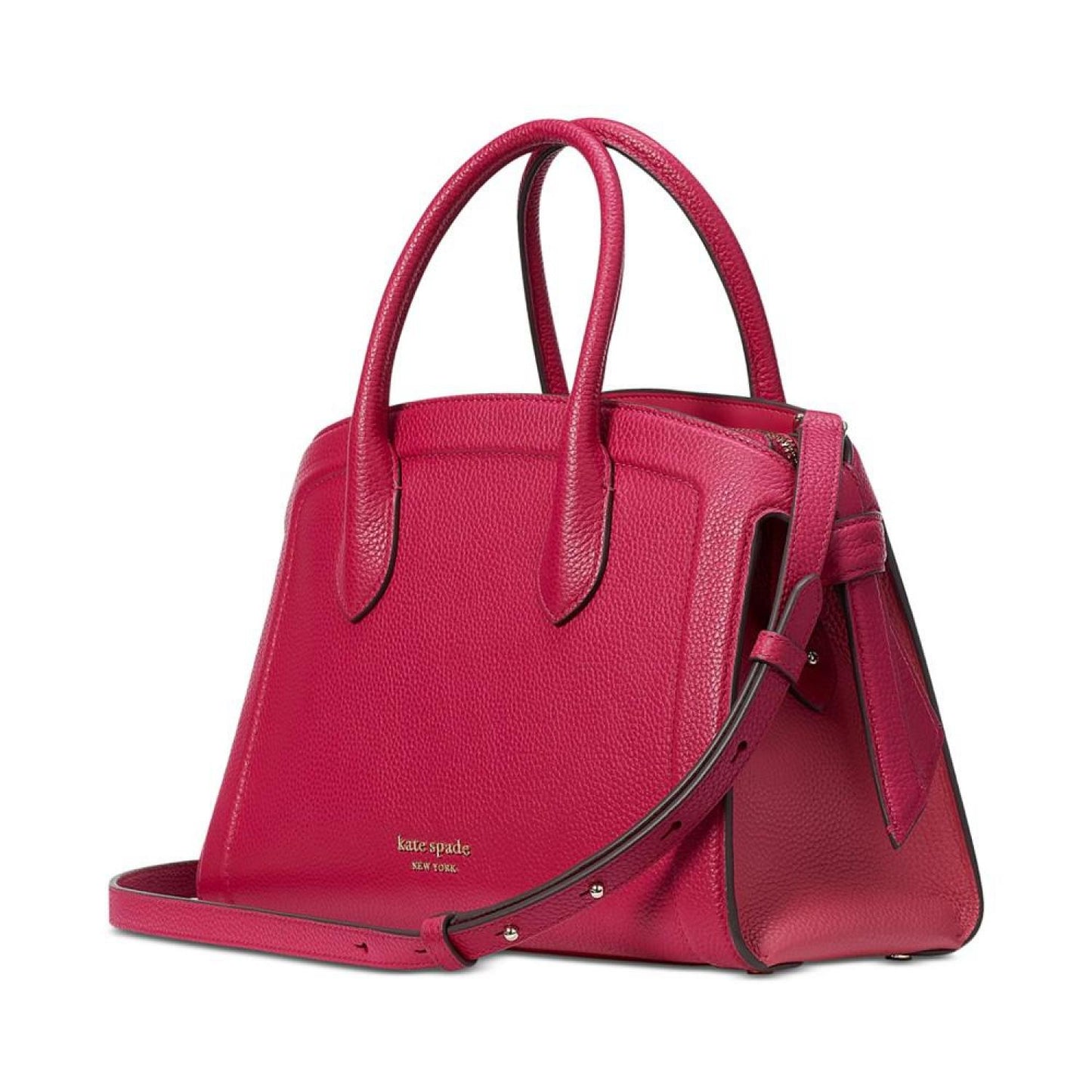 Knott Colorblocked Pebbled Leather Small Zip Top Satchel