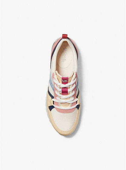 Dash Color-Block Canvas and Leather Trainer