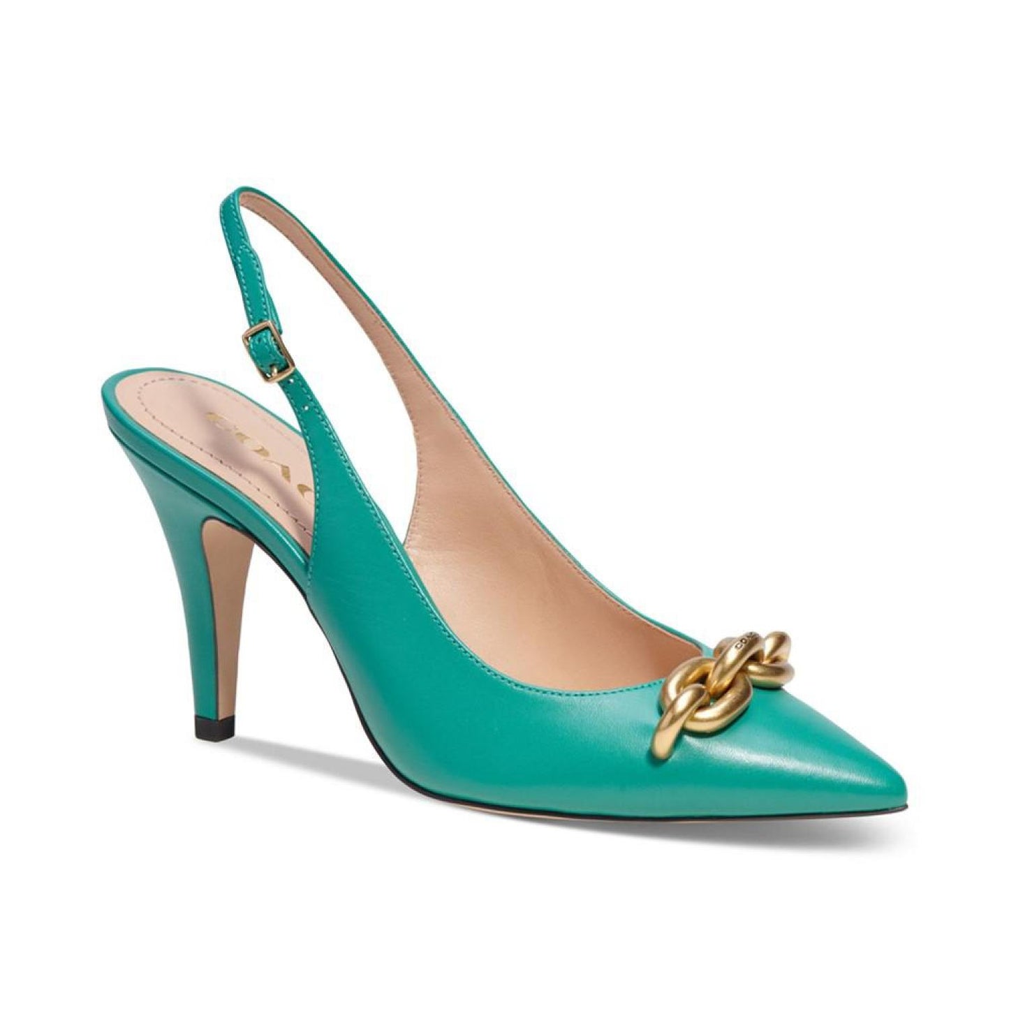 Women's Sadie Chain-Trimmed Slingback Pumps