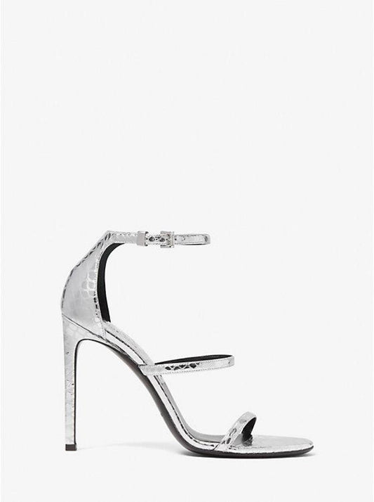 Nadege Python Embossed Leather Sandal