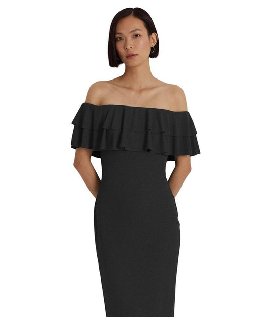 Jersey Off-the-Shoulder Cocktail Dress