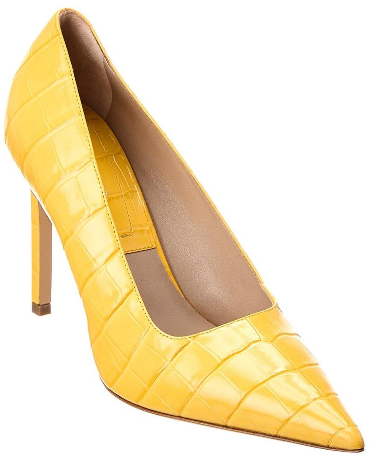 Michael Kors Collection Martine Runway Croc-Embossed Leather Pump