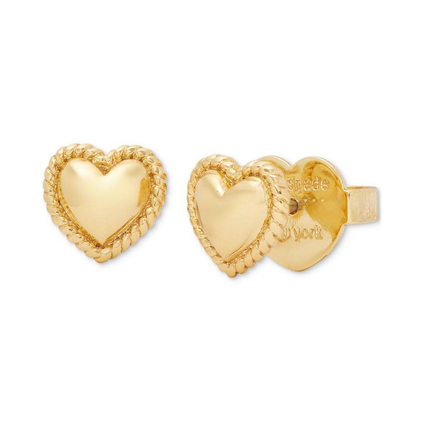 Twisted Frame Heart Stud Earrings