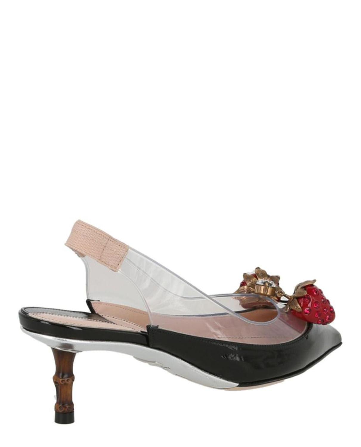 Gucci Eleanor Strawberry Plexi Heels